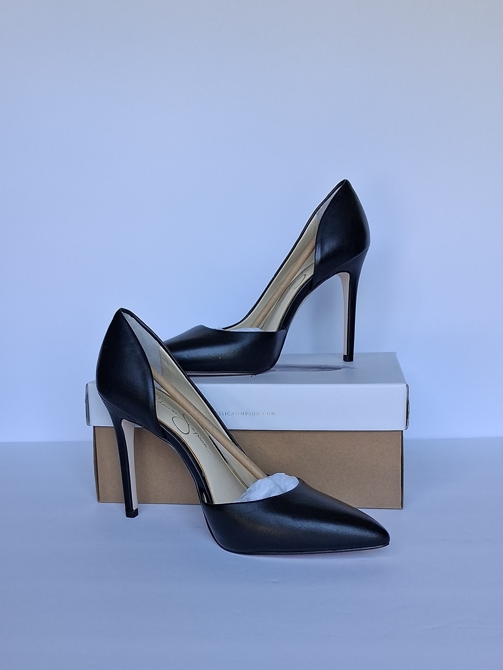 Jessica Simpson PRIZMA Black Soft Nappa Silk Heel- 7.5M